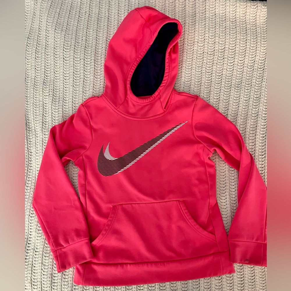 🌺3 for $20🌺 Nike | Kids Bright Pink Double Swoosh Hoodie Size Medium